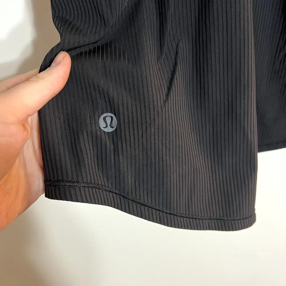 Lululemon Black Ribbed High Neck Tank